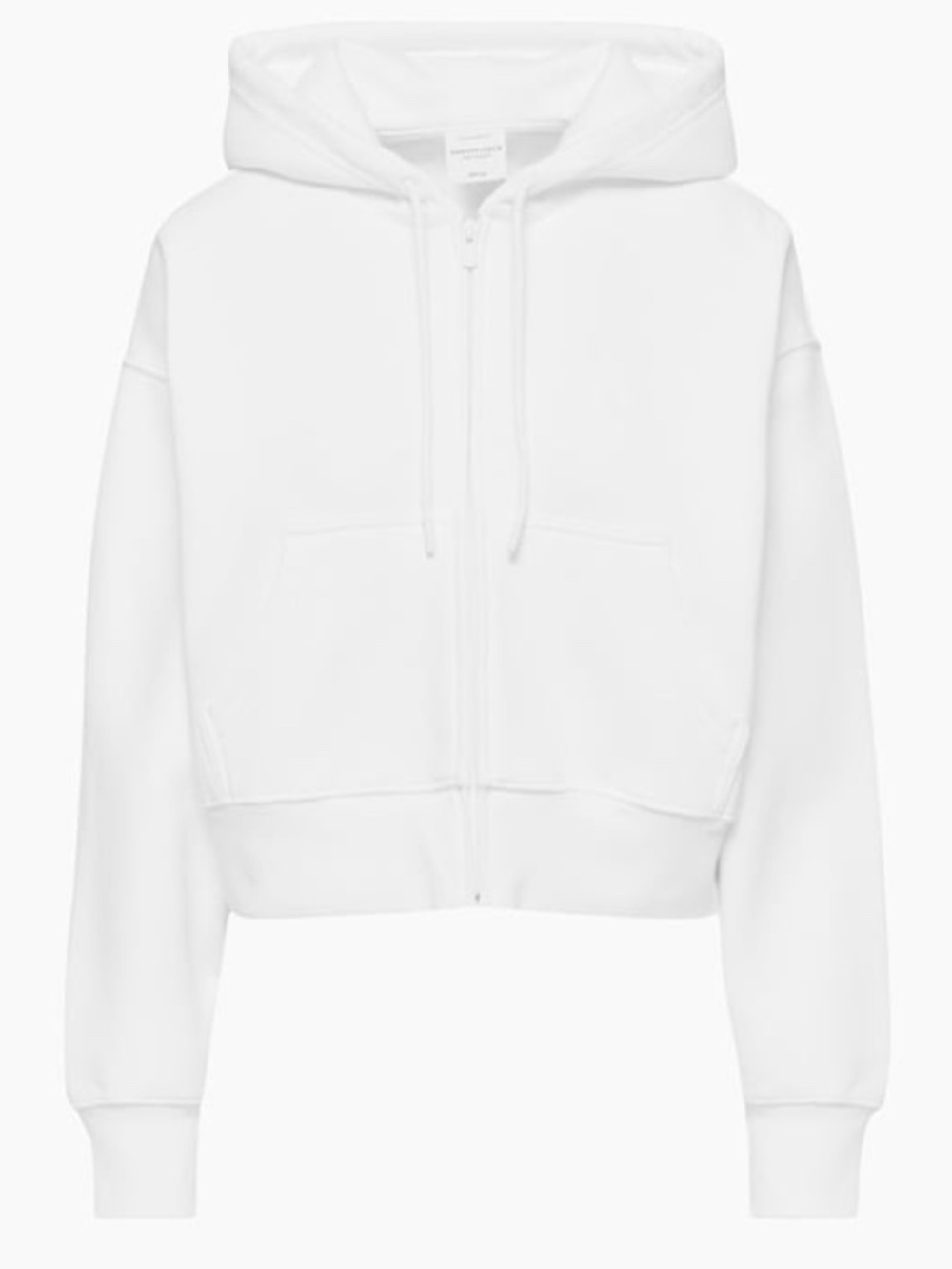 TNA Cozy Fleece Boyfriend Boxy Zip Hoodie - White, XS